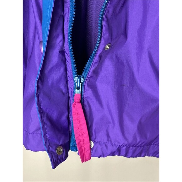 COLUMBIA Women's Large Teal Purple Colorblock Full Zip Jacket Lined Radial Sleev - Picture 9 of 10
